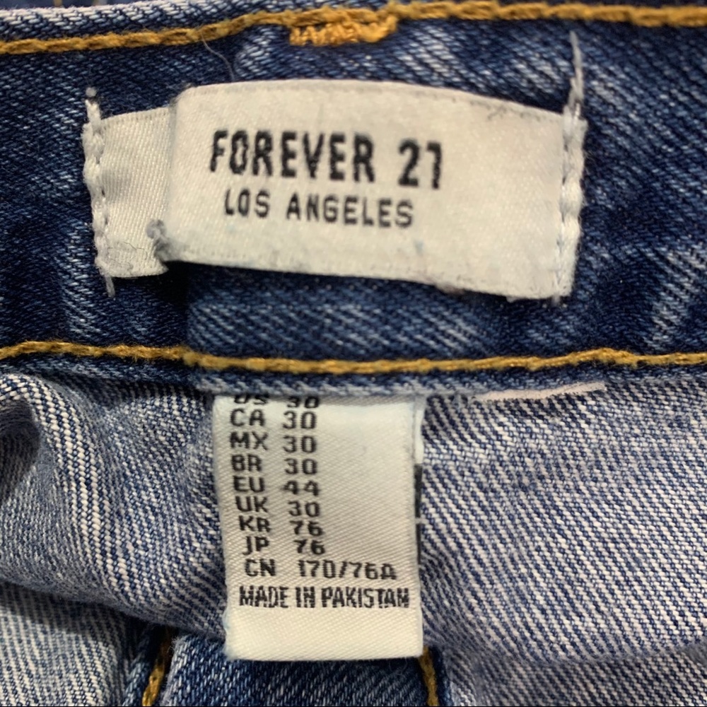 5 for 20 distressed button down mini jean skirt - Picture 5 of 7